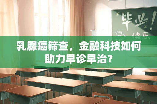 乳腺癌筛查，金融科技如何助力早诊早治？
