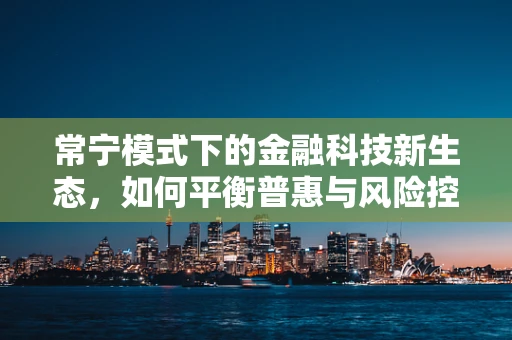 常宁模式下的金融科技新生态，如何平衡普惠与风险控制？