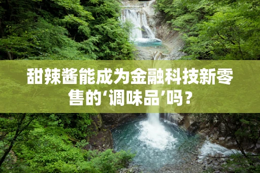 甜辣酱能成为金融科技新零售的‘调味品’吗？