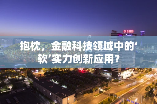 抱枕，金融科技领域中的‘软’实力创新应用？