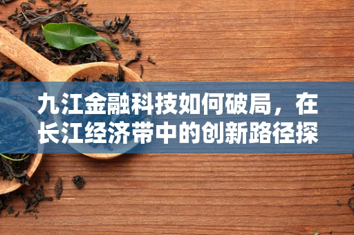 九江金融科技如何破局，在长江经济带中的创新路径探索？