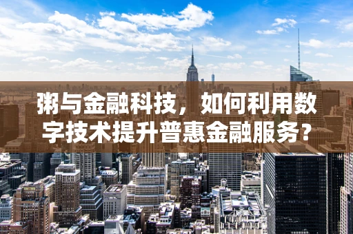 粥与金融科技，如何利用数字技术提升普惠金融服务？