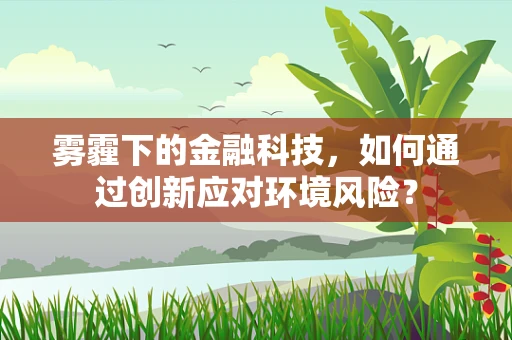 雾霾下的金融科技，如何通过创新应对环境风险？