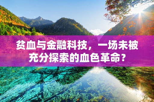 贫血与金融科技，一场未被充分探索的血色革命？