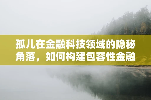 孤儿在金融科技领域的隐秘角落，如何构建包容性金融生态？