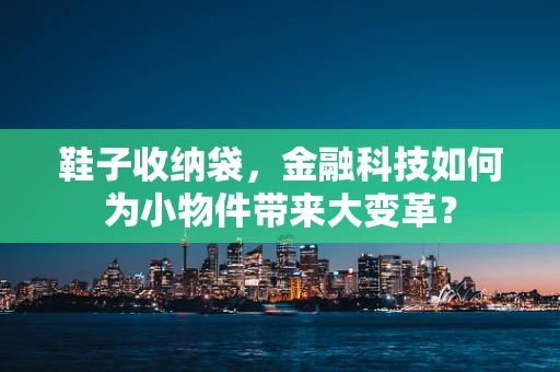 鞋子收纳袋，金融科技如何为小物件带来大变革？