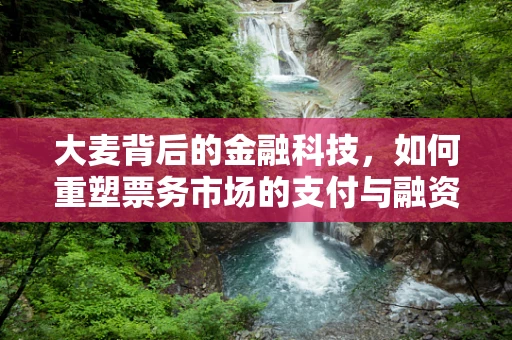 大麦背后的金融科技，如何重塑票务市场的支付与融资生态？