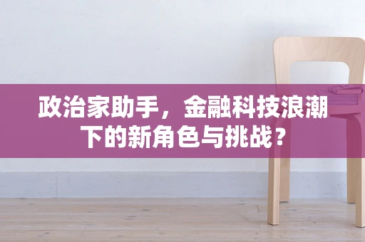 政治家助手，金融科技浪潮下的新角色与挑战？