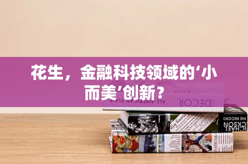 花生，金融科技领域的‘小而美’创新？