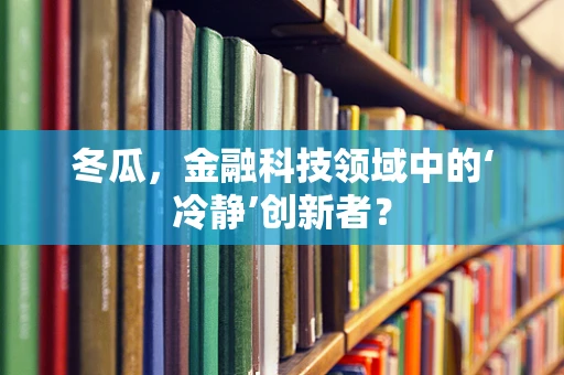 冬瓜，金融科技领域中的‘冷静’创新者？
