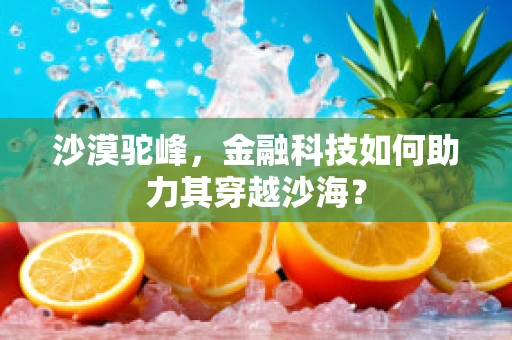 沙漠驼峰，金融科技如何助力其穿越沙海？