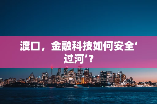 渡口，金融科技如何安全‘过河’？