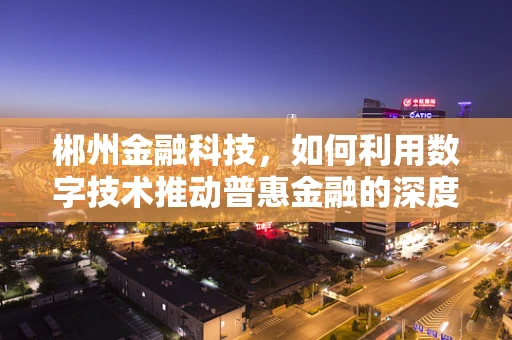 郴州金融科技，如何利用数字技术推动普惠金融的深度发展？