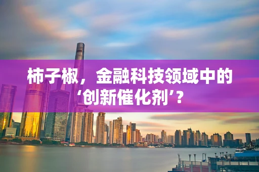 柿子椒，金融科技领域中的‘创新催化剂’？