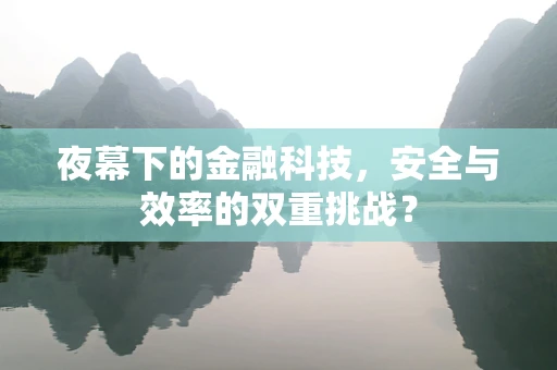 夜幕下的金融科技，安全与效率的双重挑战？