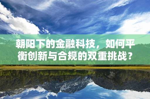 朝阳下的金融科技，如何平衡创新与合规的双重挑战？
