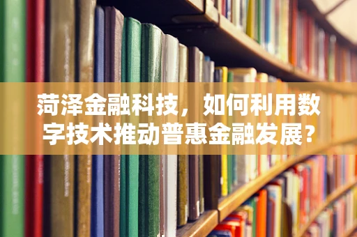 菏泽金融科技，如何利用数字技术推动普惠金融发展？