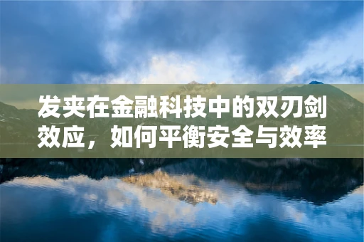 发夹在金融科技中的双刃剑效应，如何平衡安全与效率？