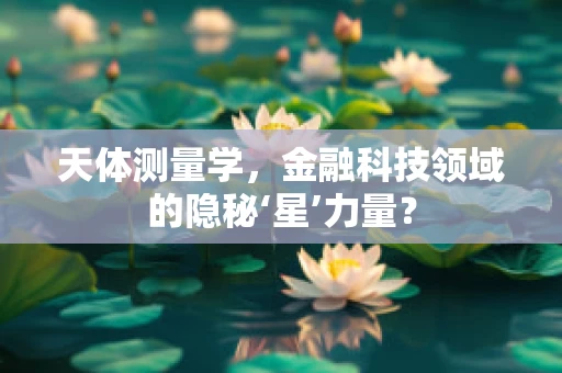 天体测量学，金融科技领域的隐秘‘星’力量？