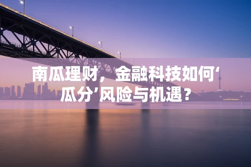 南瓜理财，金融科技如何‘瓜分’风险与机遇？