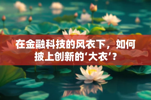 在金融科技的风衣下，如何披上创新的‘大衣’？