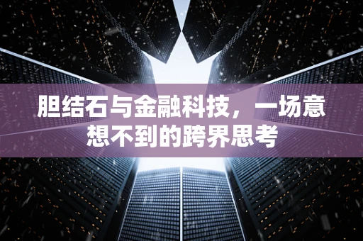 胆结石与金融科技，一场意想不到的跨界思考