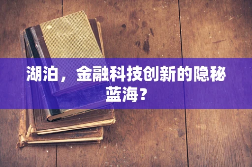 湖泊，金融科技创新的隐秘蓝海？