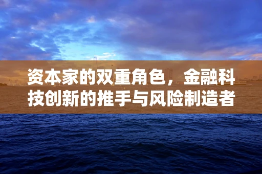 资本家的双重角色，金融科技创新的推手与风险制造者？