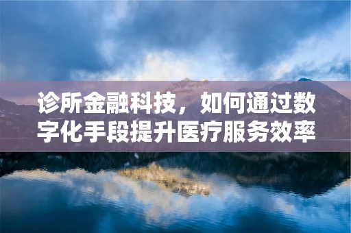 诊所金融科技，如何通过数字化手段提升医疗服务效率？