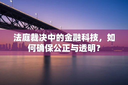 法庭裁决中的金融科技，如何确保公正与透明？