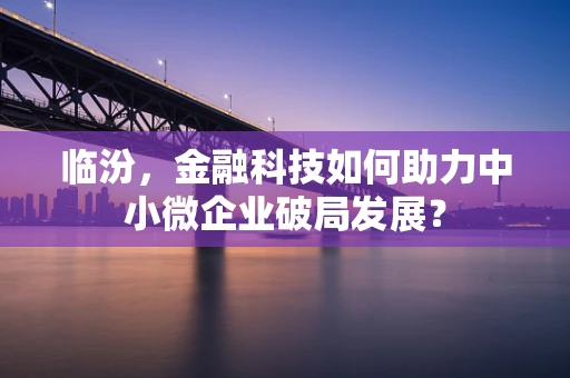 临汾，金融科技如何助力中小微企业破局发展？