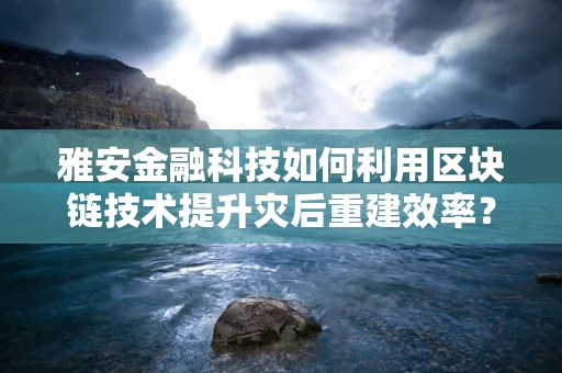 雅安金融科技如何利用区块链技术提升灾后重建效率？