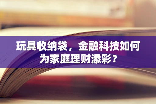 玩具收纳袋，金融科技如何为家庭理财添彩？