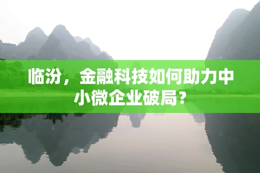 临汾，金融科技如何助力中小微企业破局？