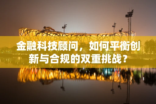 金融科技顾问，如何平衡创新与合规的双重挑战？