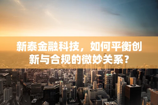 新泰金融科技，如何平衡创新与合规的微妙关系？