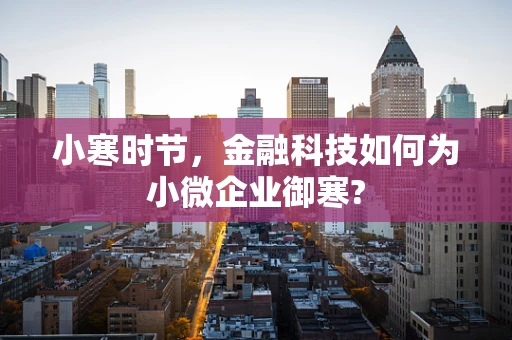 小寒时节，金融科技如何为小微企业御寒?