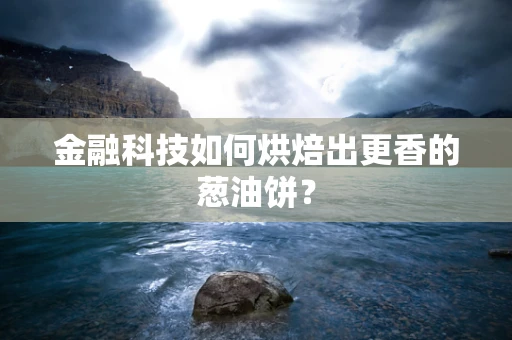 金融科技如何烘焙出更香的葱油饼？