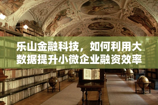 乐山金融科技，如何利用大数据提升小微企业融资效率？