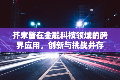 芥末酱在金融科技领域的跨界应用，创新与挑战并存