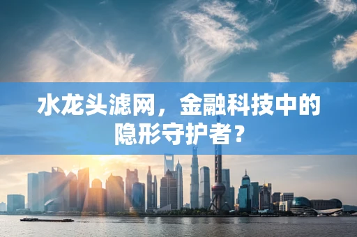 水龙头滤网，金融科技中的隐形守护者？
