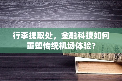 行李提取处，金融科技如何重塑传统机场体验？
