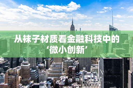 从袜子材质看金融科技中的‘微小创新’