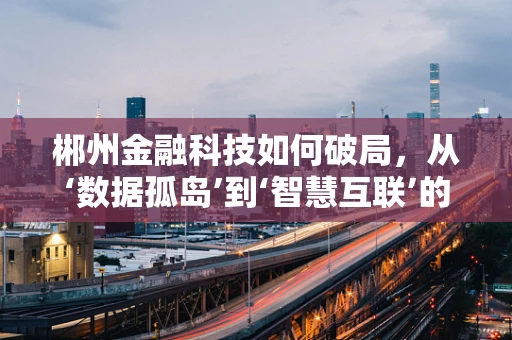 郴州金融科技如何破局，从‘数据孤岛’到‘智慧互联’的转型之路
