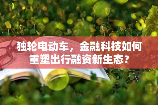 独轮电动车，金融科技如何重塑出行融资新生态？