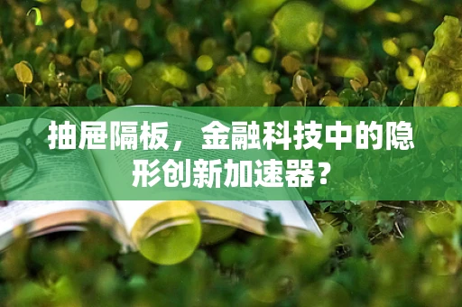 抽屉隔板，金融科技中的隐形创新加速器？
