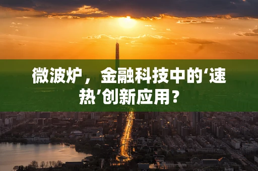 微波炉，金融科技中的‘速热’创新应用？