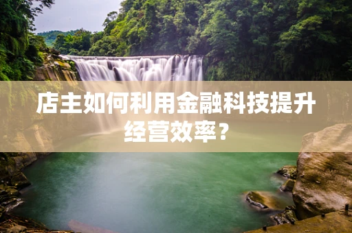 店主如何利用金融科技提升经营效率？