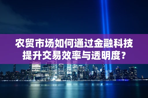 农贸市场如何通过金融科技提升交易效率与透明度？
