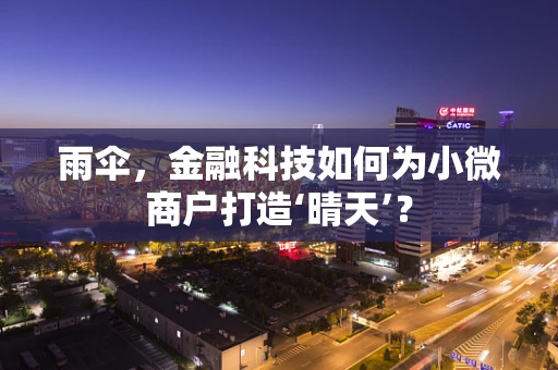 雨伞，金融科技如何为小微商户打造‘晴天’？